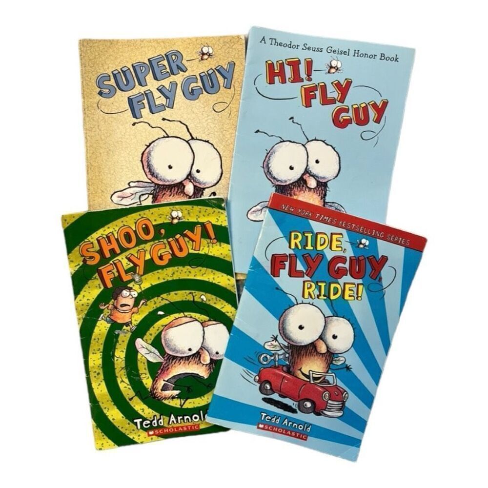 Lot of 4 Scholastic Fly Guy by Ted’s Arnold Paperback Books